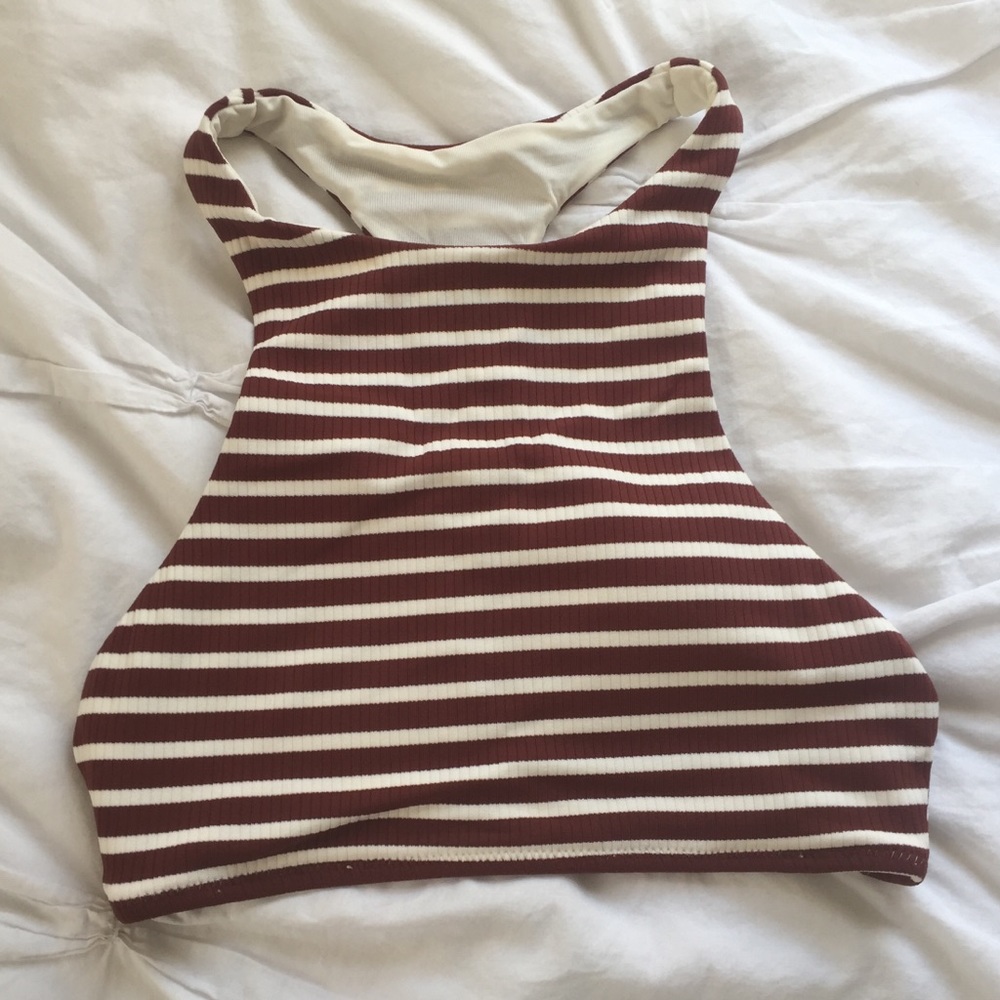Aerie Striped Racerback Swim Top